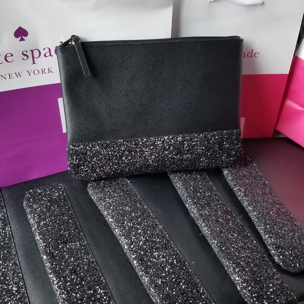 🔥LAST 1 NWT KATE SPADE GRETA COURT GLITTER CLUTCH - Picture 4 of 6